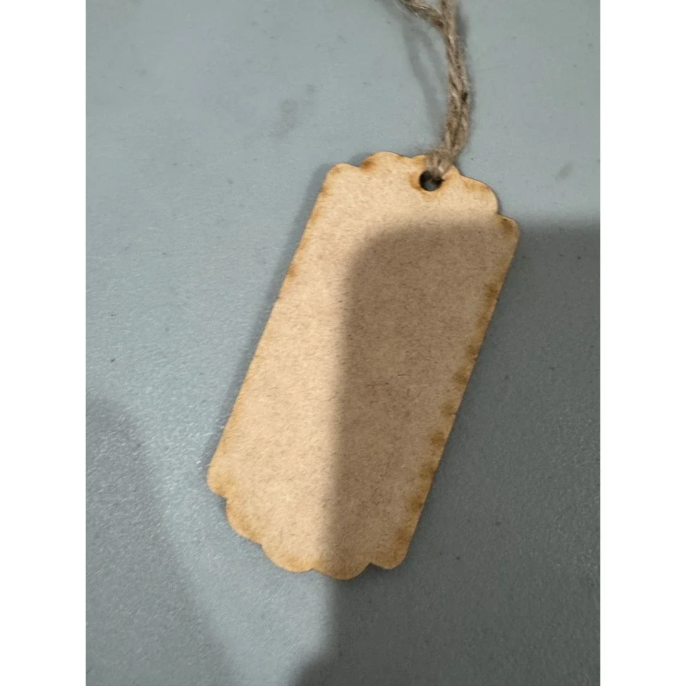 Wooden Snowflake Gift Tags Rustic Laser Etched Wood Labels with Twine 10 Pack